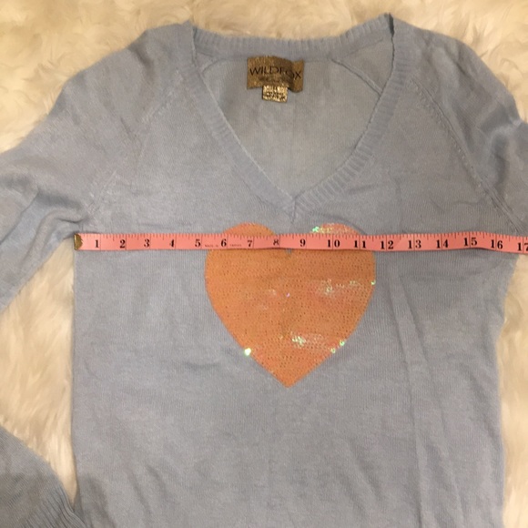 Wildfox ‘Happy Hearts’ Baby Pink Sequin Sweater - Picture 7 of 10